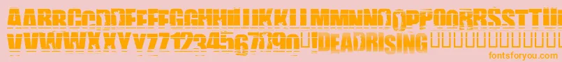 Uprising Font – Orange Fonts on Pink Background