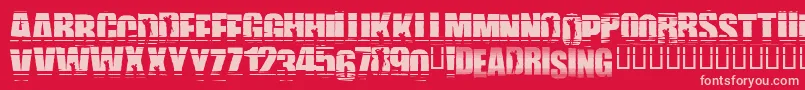 Uprising Font – Pink Fonts on Red Background