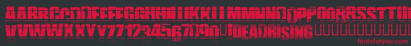 Czcionka Uprising – czerwone czcionki na czarnym tle