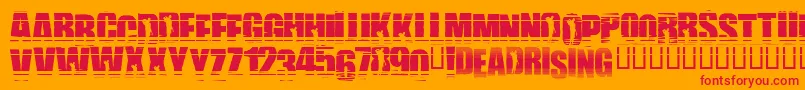 Uprising Font – Red Fonts on Orange Background
