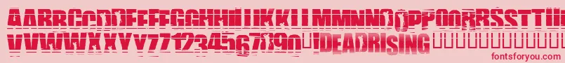 Uprising-Schriftart – Rote Schriften auf rosa Hintergrund