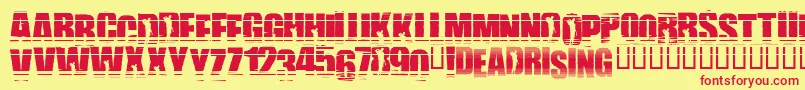 Czcionka Uprising – czerwone czcionki na żółtym tle