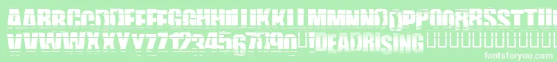 Uprising Font – White Fonts on Green Background