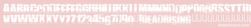 Uprising Font – White Fonts on Pink Background