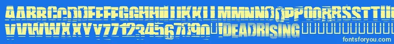 Uprising Font – Yellow Fonts on Blue Background