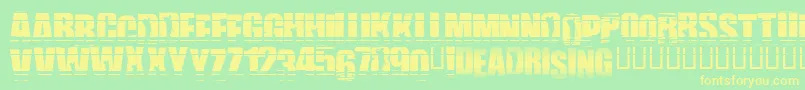 Uprising Font – Yellow Fonts on Green Background