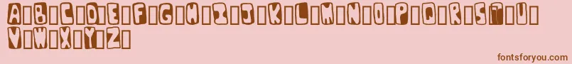 BUNKER Font – Brown Fonts on Pink Background