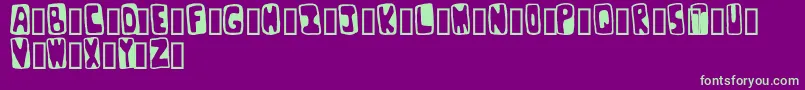 BUNKER Font – Green Fonts on Purple Background