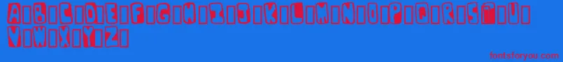 BUNKER Font – Red Fonts on Blue Background