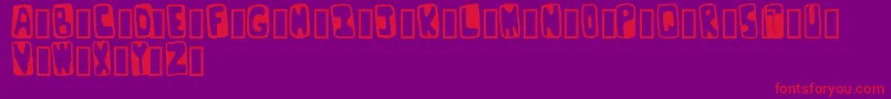 BUNKER Font – Red Fonts on Purple Background