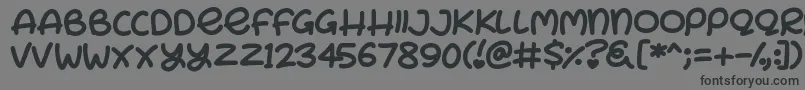 Bunny Ears Font – Black Fonts on Gray Background