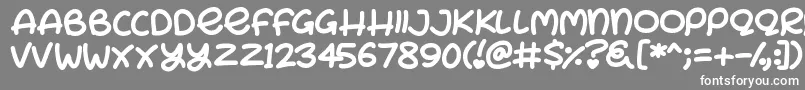 Bunny Ears Font – White Fonts on Gray Background