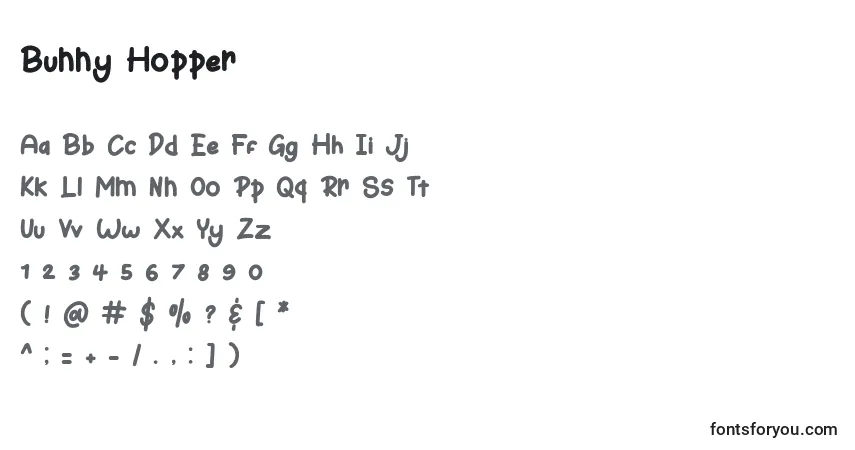 Schriftart Bunny Hopper – Alphabet, Zahlen, spezielle Symbole