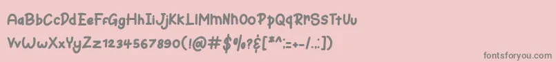 Bunny Hopper-Schriftart – Graue Schriften auf rosa Hintergrund