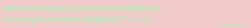 Bunny Hopper Font – Green Fonts on Pink Background