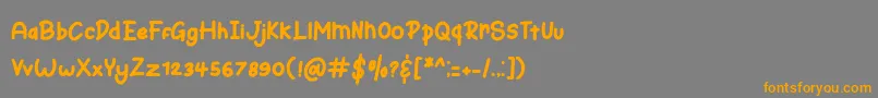 Bunny Hopper Font – Orange Fonts on Gray Background