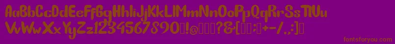 BunnyFunny Font – Brown Fonts on Purple Background