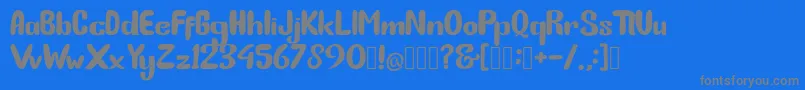 BunnyFunny-Schriftart – Graue Schriften auf blauem Hintergrund