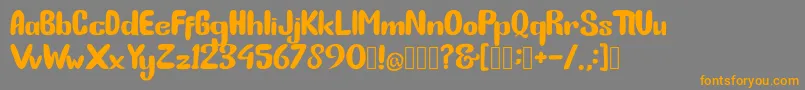 BunnyFunny Font – Orange Fonts on Gray Background