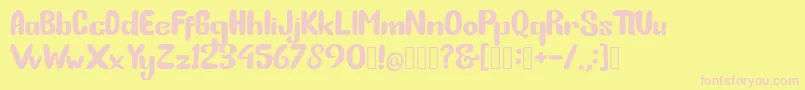 Подробнее о шрифте BunnyFunny Шрифт BunnyFunny – розовые шрифты на жёлтом фоне
