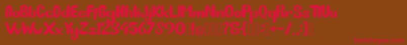BunnyFunny Font – Red Fonts on Brown Background