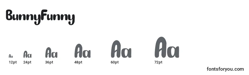 BunnyFunny Font Sizes