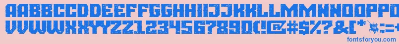 Burgos city Font – Blue Fonts on Pink Background