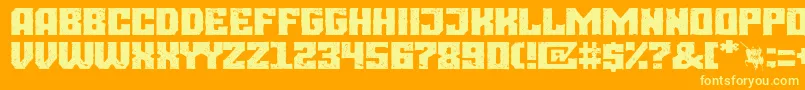 Burgos city Font – Yellow Fonts on Orange Background