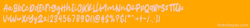 Burgundy Font – Pink Fonts on Orange Background