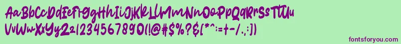 Burgundy Font – Purple Fonts on Green Background