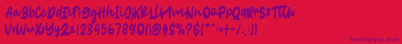 Burgundy Font – Purple Fonts on Red Background