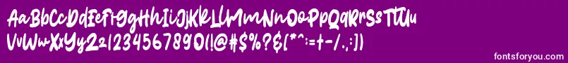 Police Burgundy – polices blanches sur fond violet