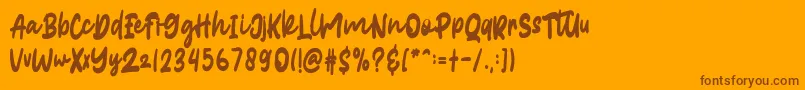 Burgundy Font – Brown Fonts on Orange Background