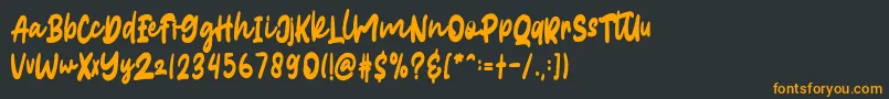 Lisätietoja Burgundy-fontista Burgundy-fontti – oranssit fontit mustalla taustalla
