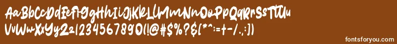 Burgundy Font – White Fonts on Brown Background