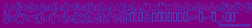 BURLESQUE Font – Blue Fonts on Purple Background