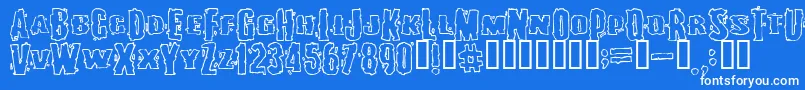 BURLESQUE Font – White Fonts on Blue Background