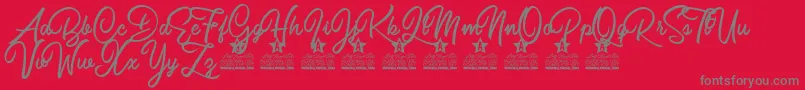 Burning Heart Personal Use Font – Gray Fonts on Red Background