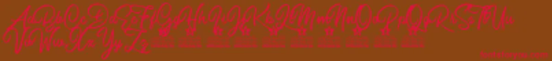 Burning Heart Personal Use Font – Red Fonts on Brown Background
