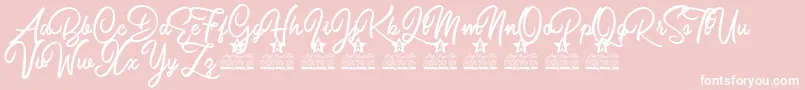 Burning Heart Personal Use Font – White Fonts on Pink Background