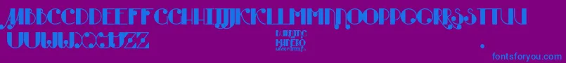 Burning Manero-fontti – siniset fontit violetilla taustalla