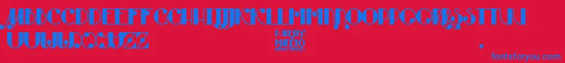 Шрифт Burning Manero – синие шрифты на красном фоне