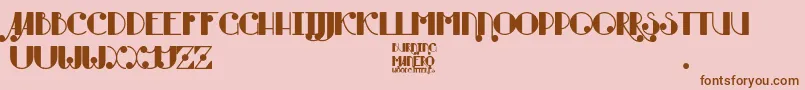 Шрифт Burning Manero – коричневые шрифты на розовом фоне