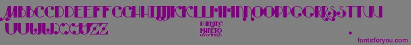 Burning Manero-Schriftart – Violette Schriften auf grauem Hintergrund