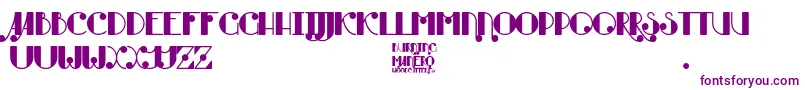 Burning Manero-Schriftart – Violette Schriften auf weißem Hintergrund