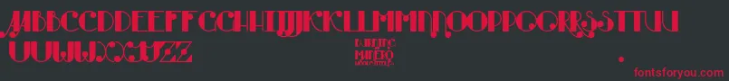 フォントBurning Manero – 黒い背景に赤い文字