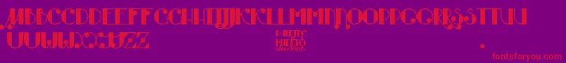 Fonte Burning Manero – fontes vermelhas em um fundo violeta