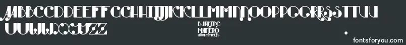 Шрифт Burning Manero – белые шрифты