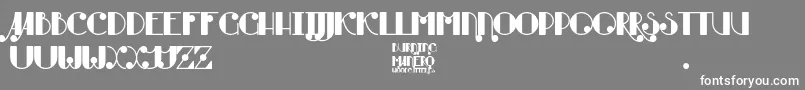 Burning Manero-fontti – valkoiset fontit harmaalla taustalla