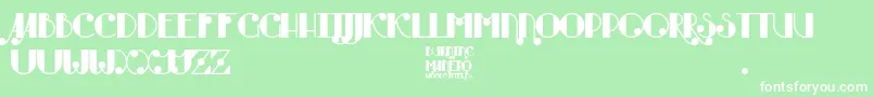 Шрифт Burning Manero – белые шрифты на зелёном фоне